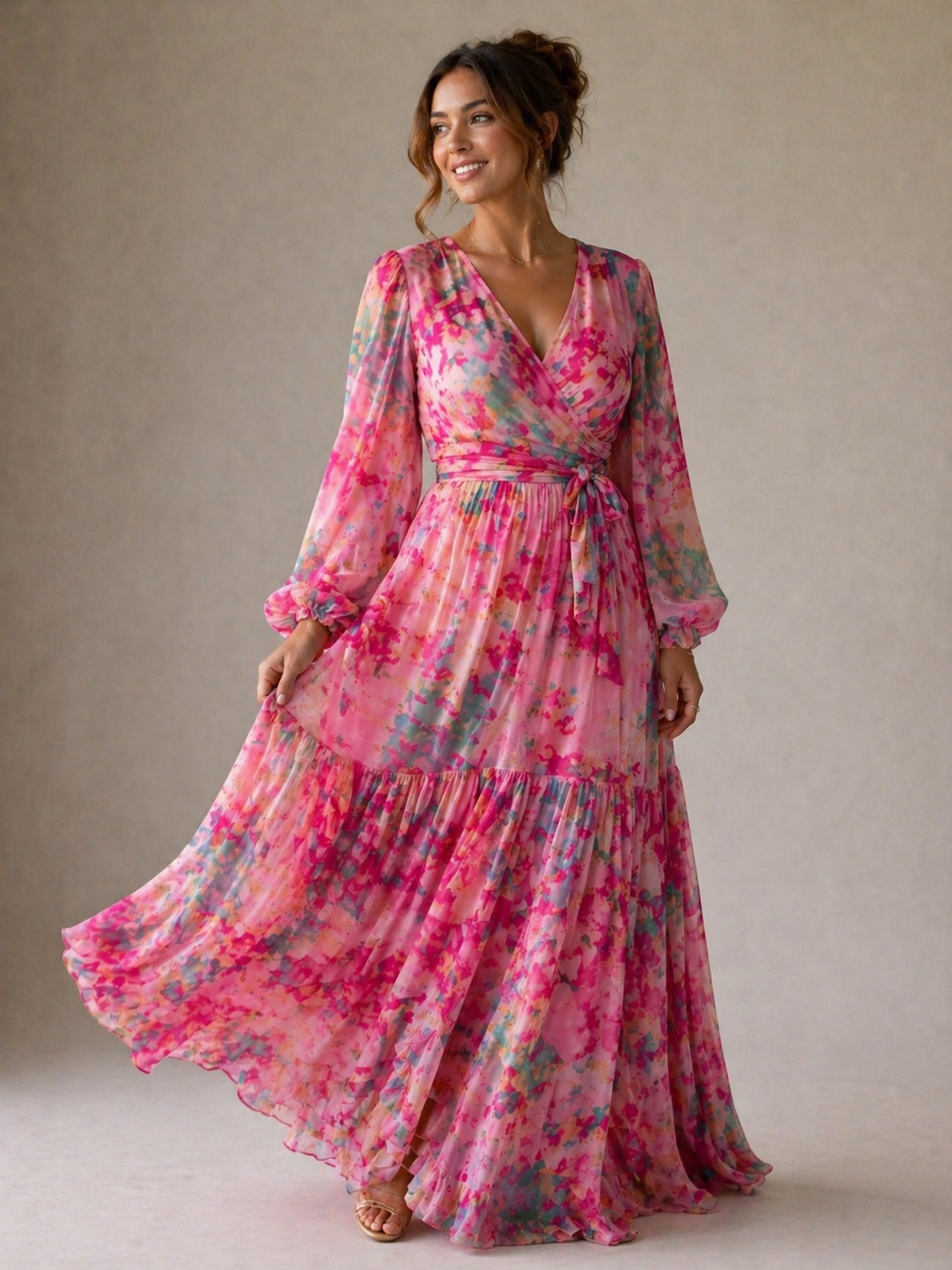 Sylvie | Wrap Dress with Floral Print