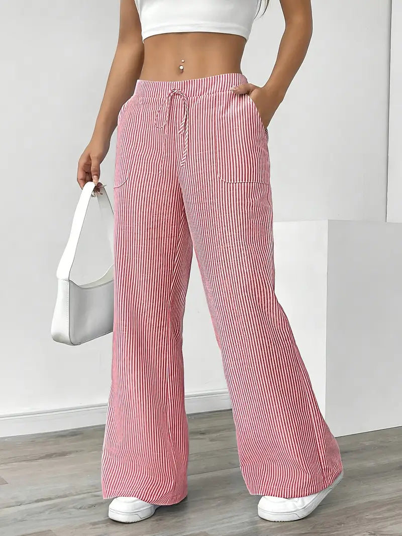 Karina | Striped Wide-Leg Pants