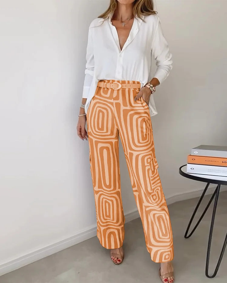Liora | Printed Wide-Leg Two-Piece Summer Set