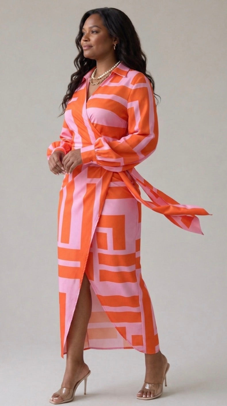 Nadia | Printed Wrap Dress