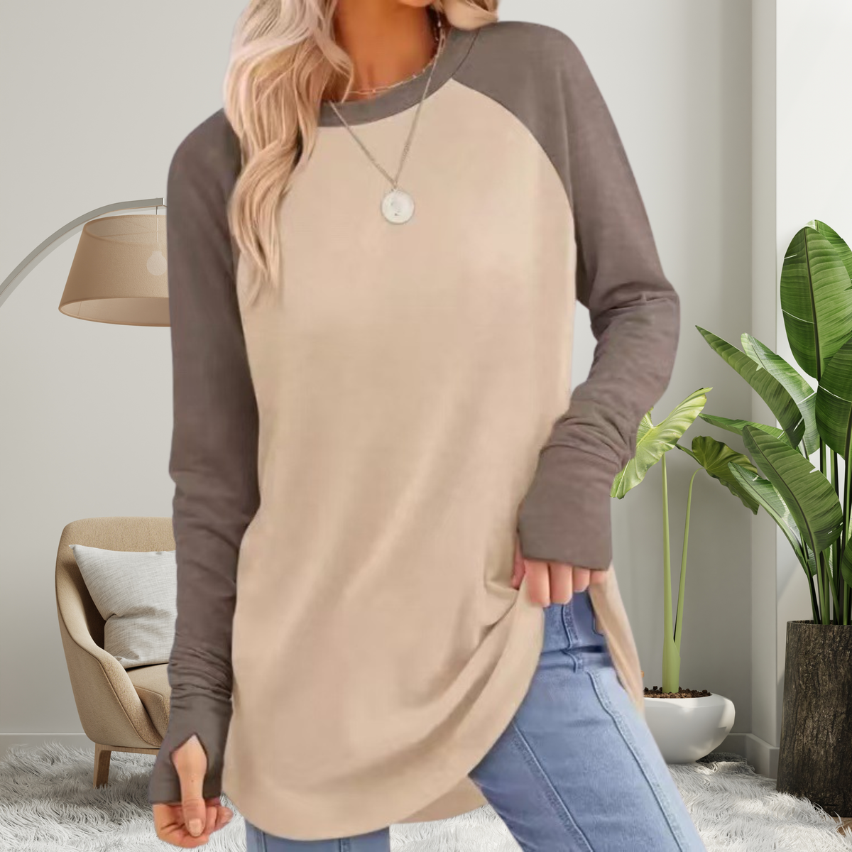 Stellan | Casual Long Sleeve Thumb Hole Top