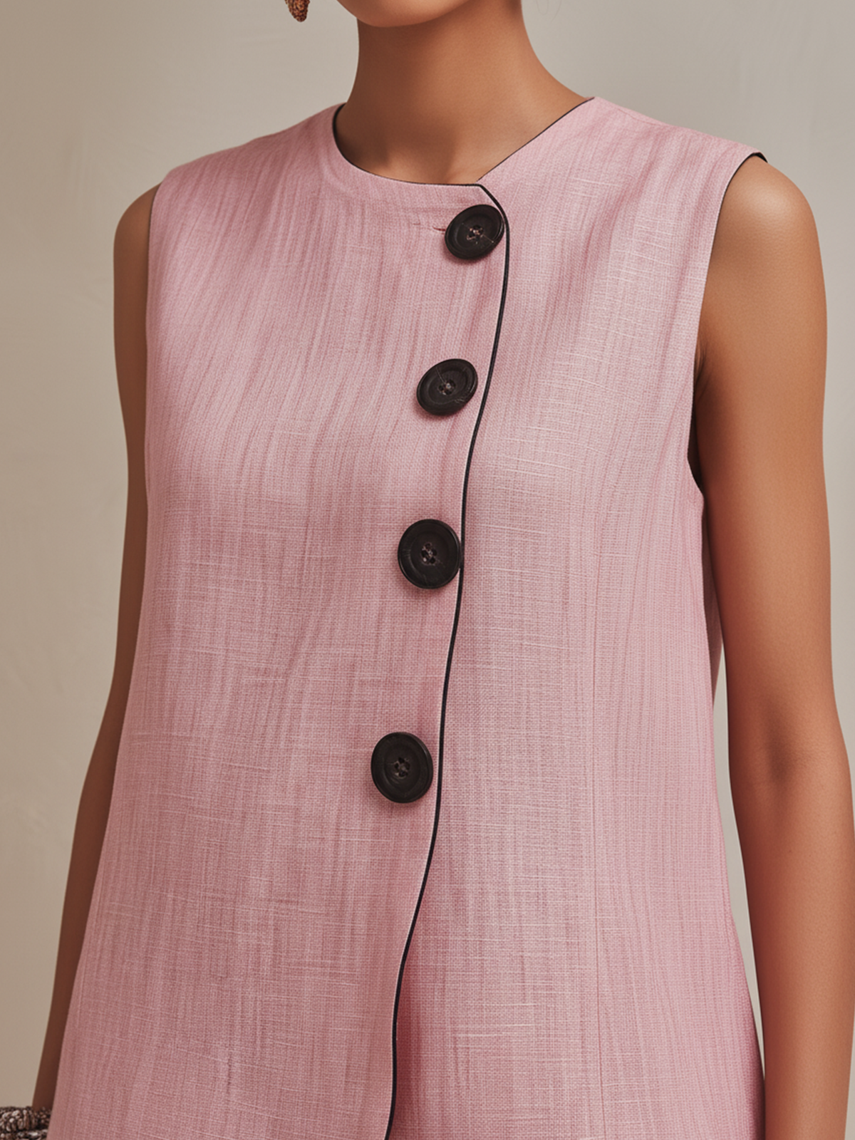 Elodie | Linen-Blend Vest & Culotte Set