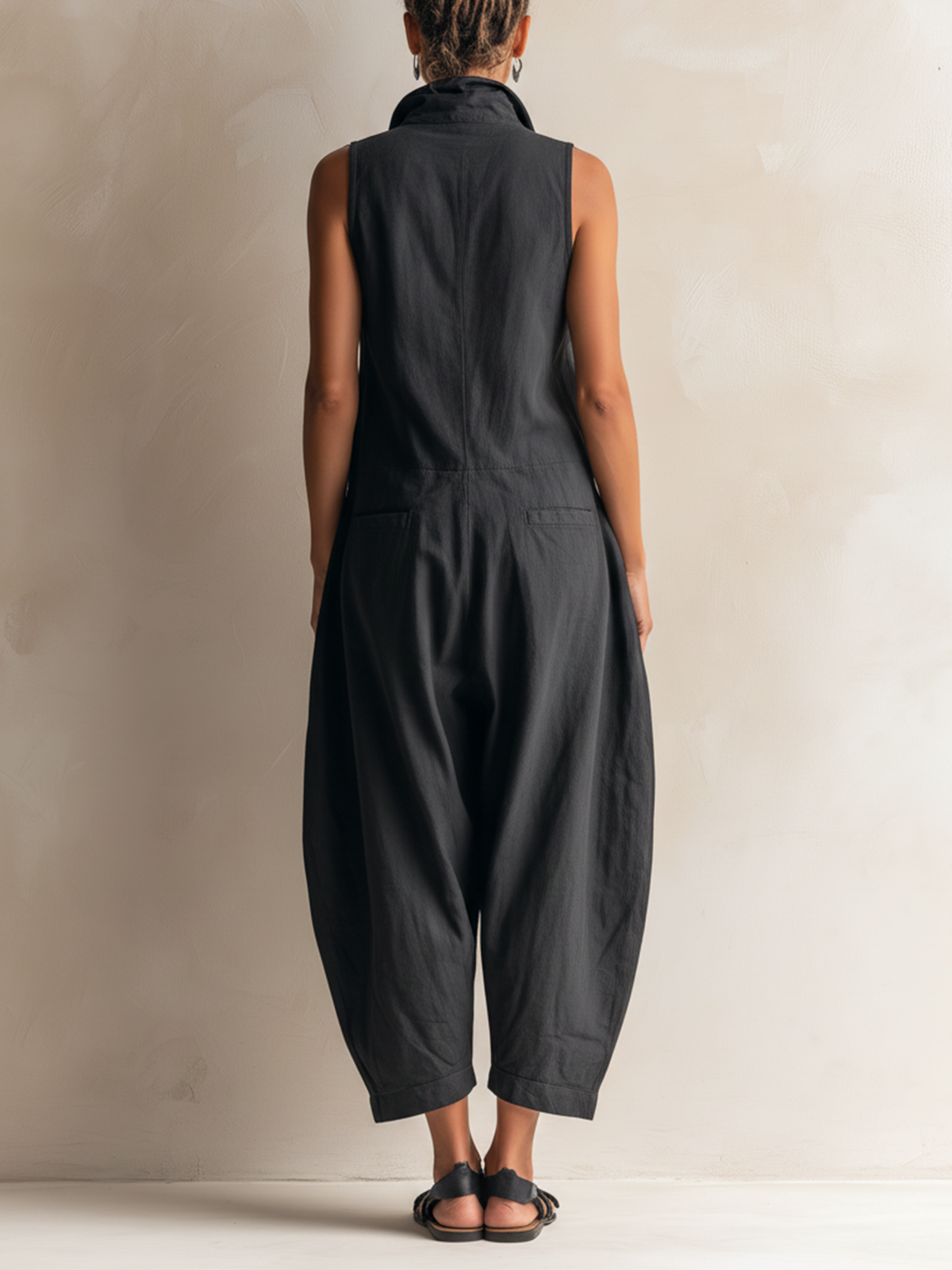 Grace | Relaxed Cotton Utility Jumpsuit