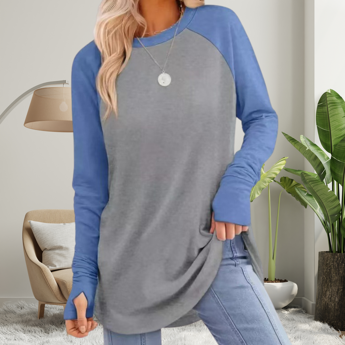 Stellan | Casual Long Sleeve Thumb Hole Top