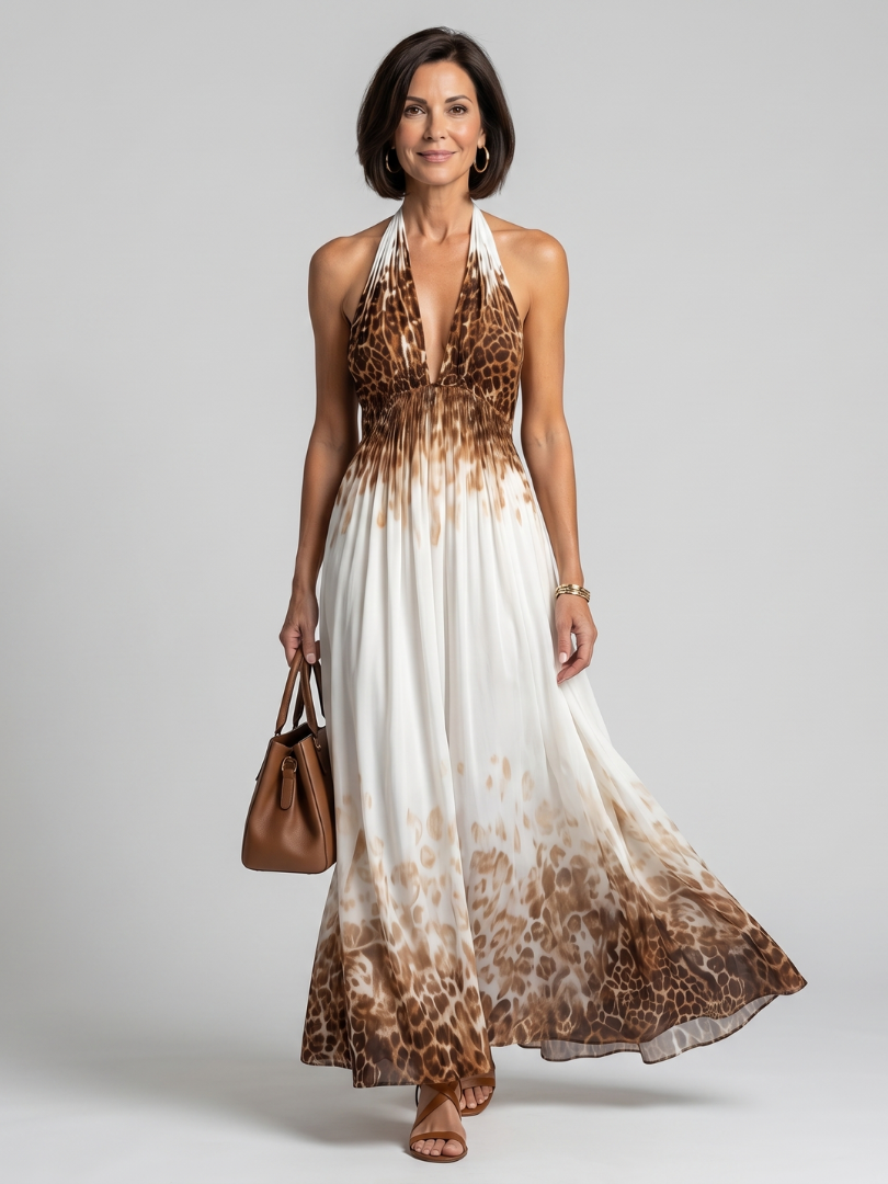 Isabelle | Pleated White Midi Dress