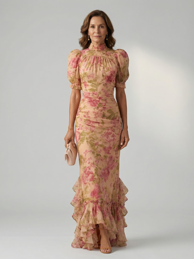 Georgia | Gentle High Neck Maxi Dress