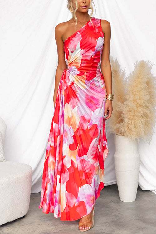 Harper | Pleated One-Shoulder Dress