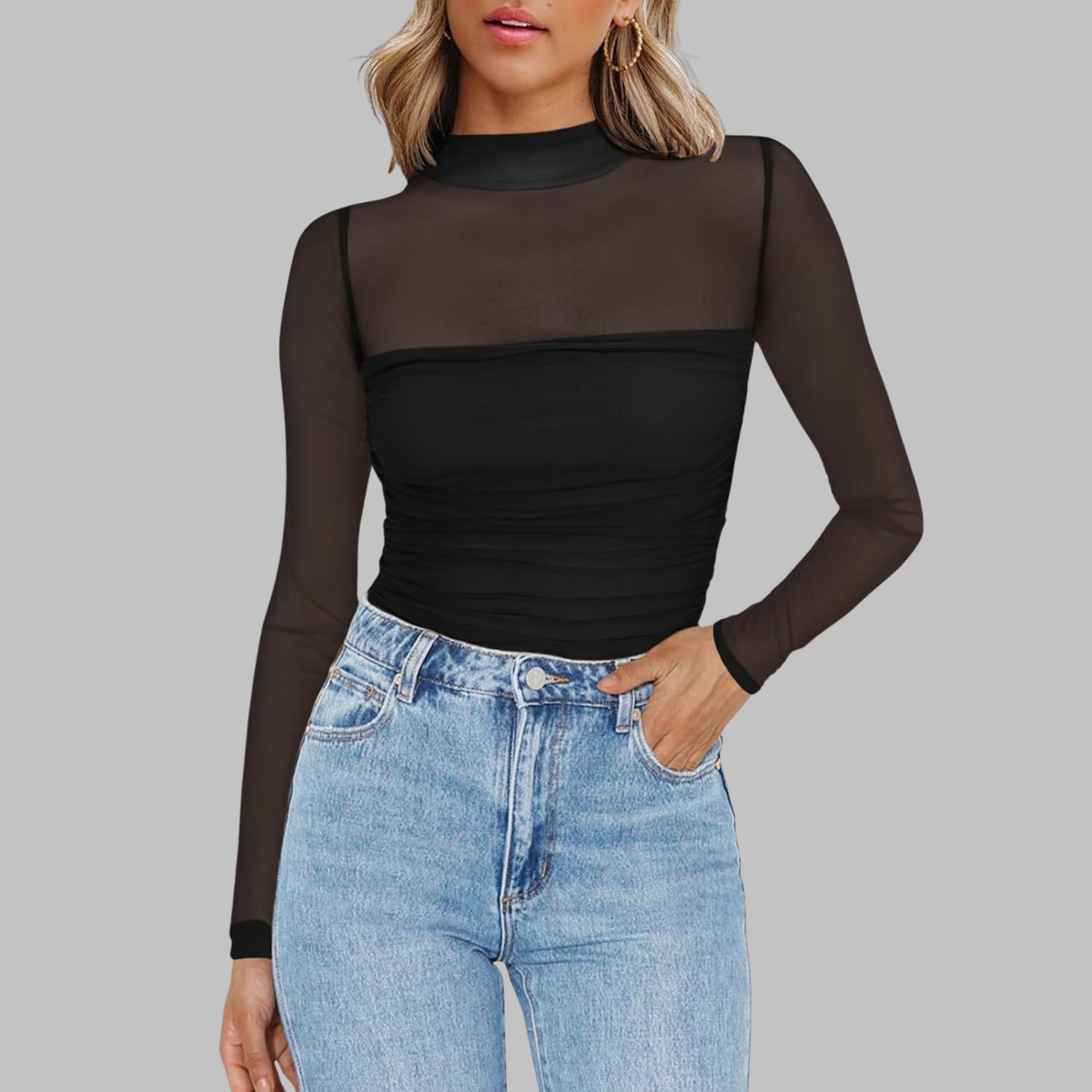 Vegat | Chic Sheer Mesh See-Through Long
