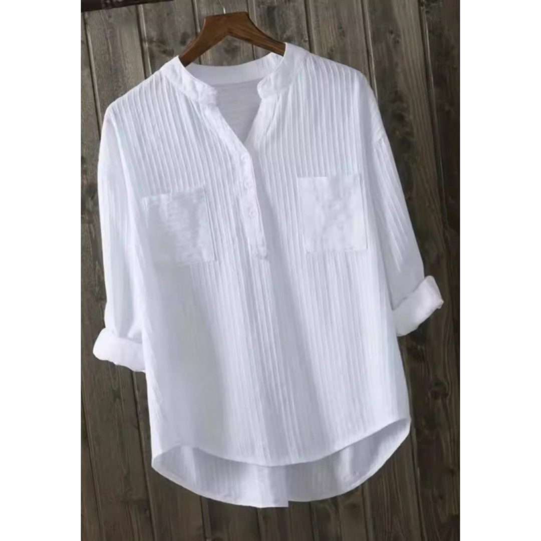 Lucille | Casual Long Sleeve Everyday Collared Top