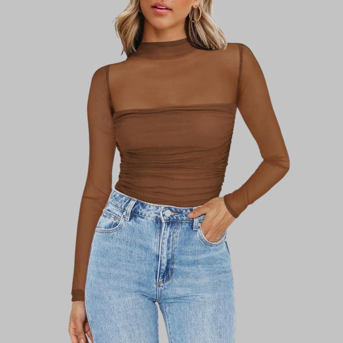 Vegat | Chic Sheer Mesh See-Through Long