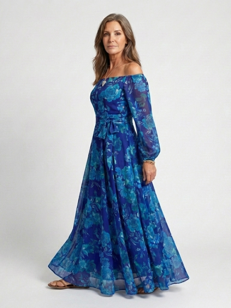 Aurelia | Off Shoulder Floral Maxi Dress