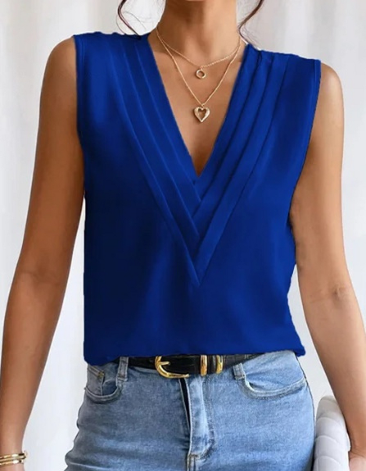 Jade | Lightweight Sleeveless V-Neck Top