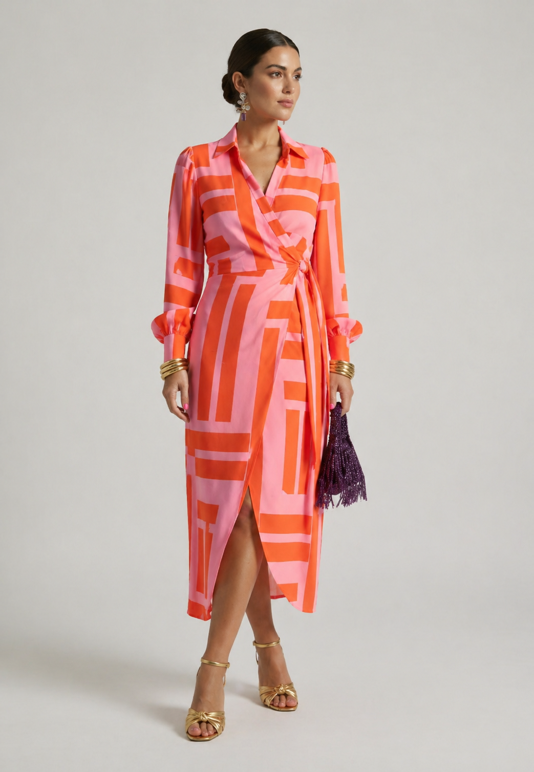 Nadia | Printed Wrap Dress