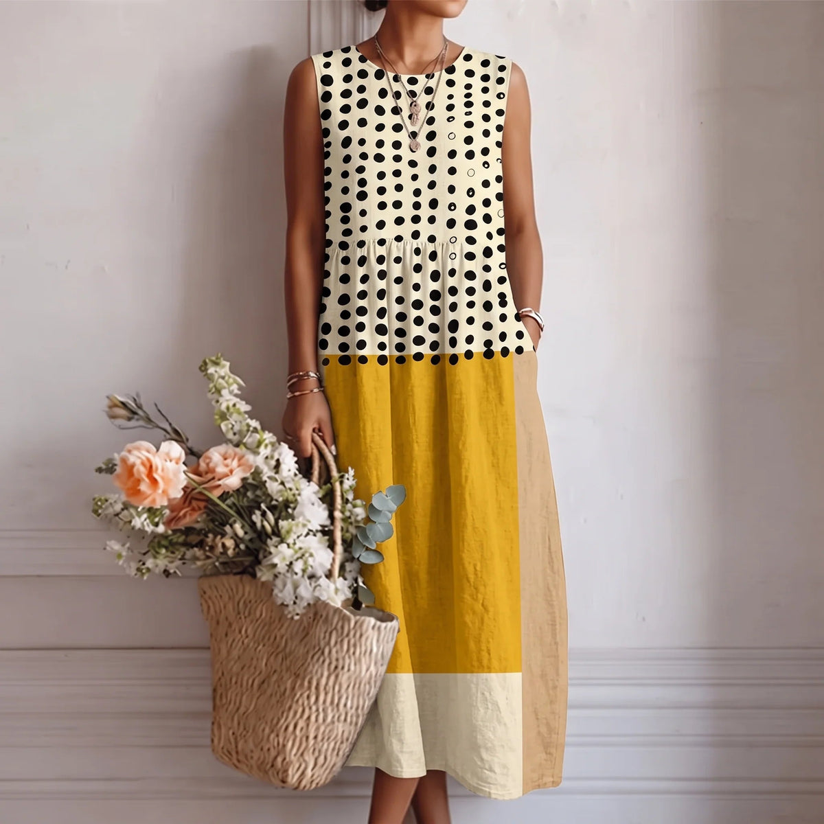 Alba | Sleeveless Floral Maxi Dress