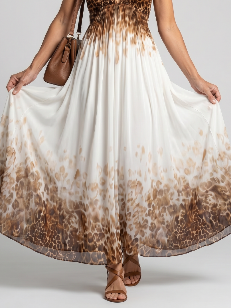 Isabelle | Pleated White Midi Dress