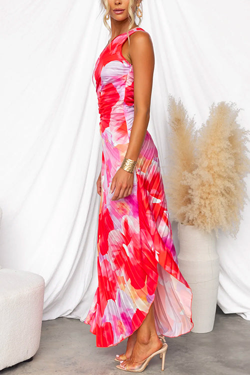 Camille | Vibrant Tropical Evening Dress