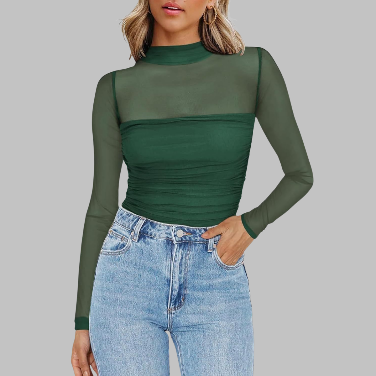 Vegat | Chic Sheer Mesh See-Through Long