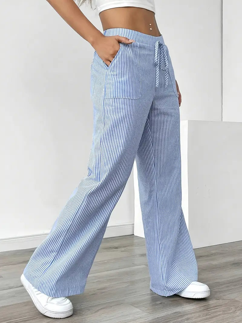 Karina | Striped Wide-Leg Pants