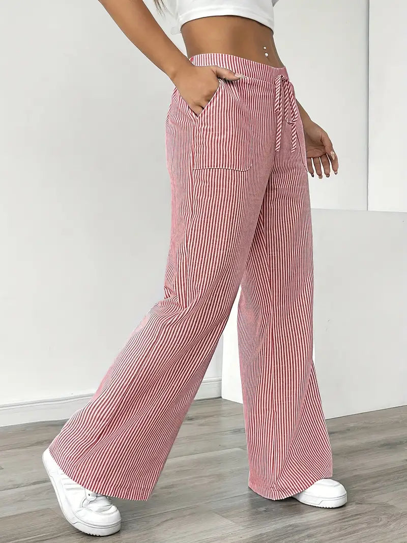 Karina | Striped Wide-Leg Pants