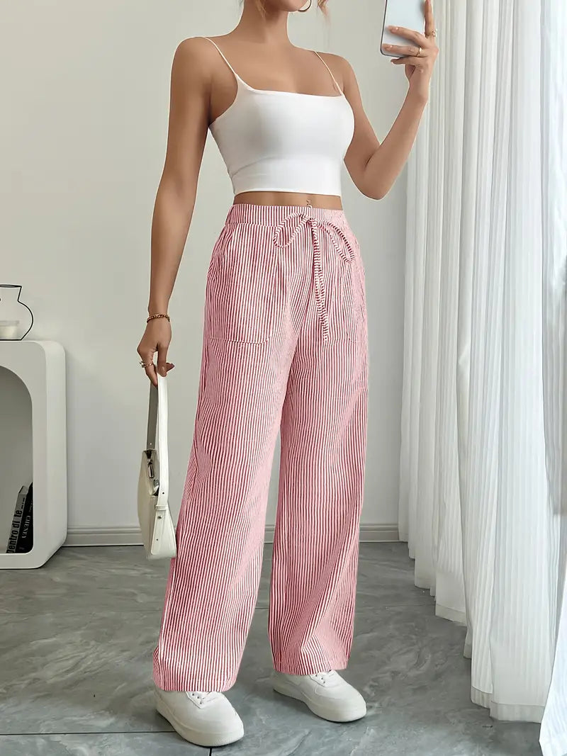 Karina | Striped Wide-Leg Pants