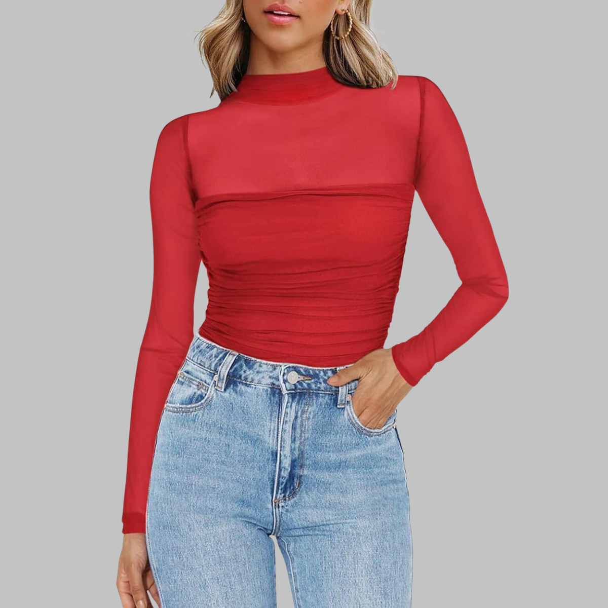 Vegat | Chic Sheer Mesh See-Through Long