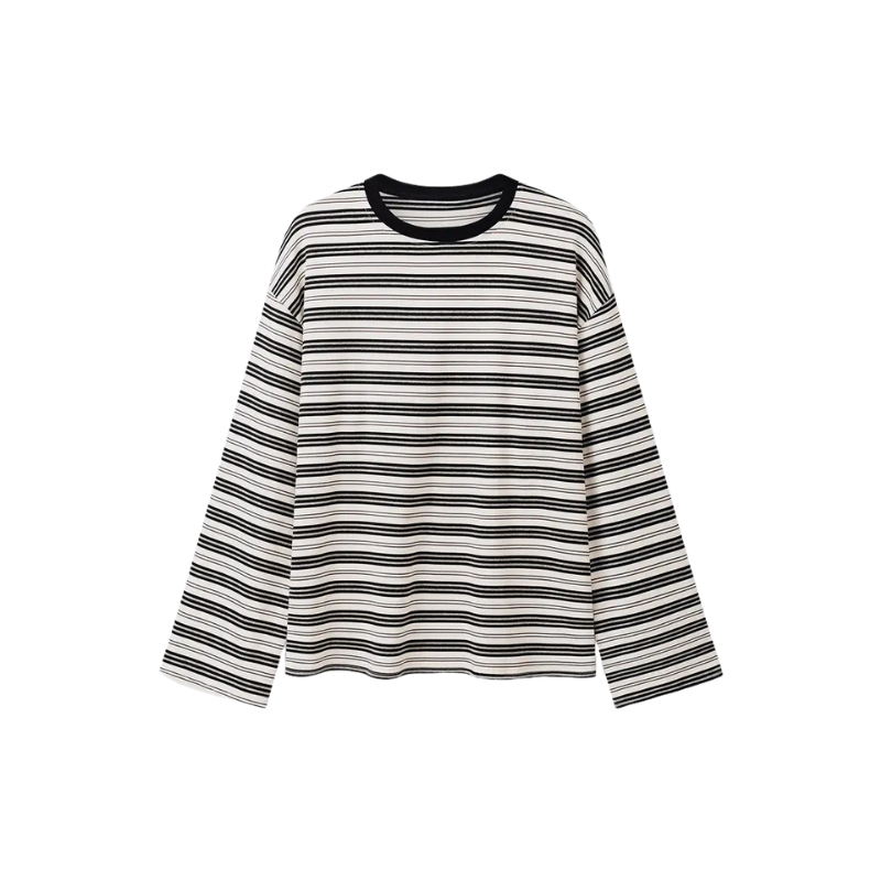 Laiza | Modern Long Sleeve Striped Shirt