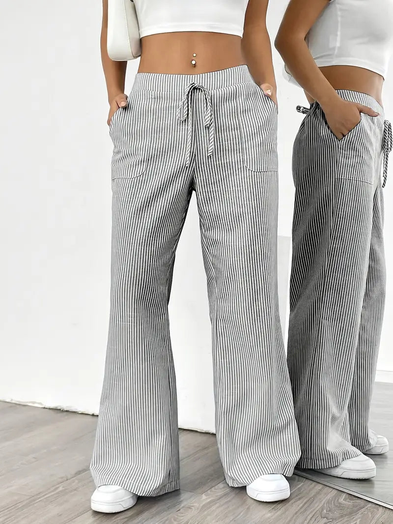 Karina | Striped Wide-Leg Pants