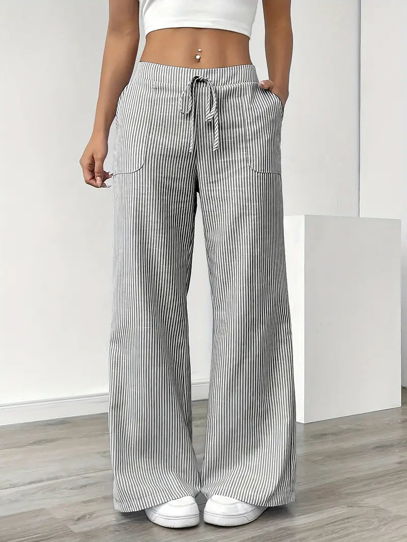Karina | Striped Wide-Leg Pants