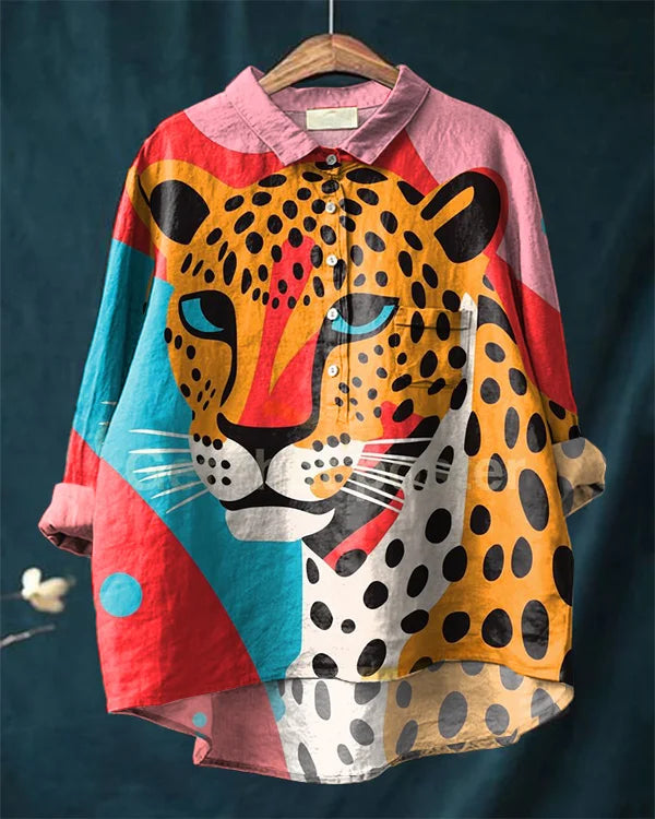 Quinn | Leopard Art Shirt