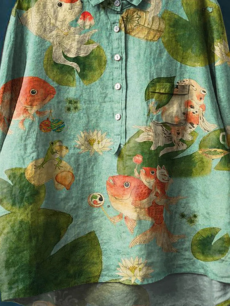 Claudia | Fish Art Shirt