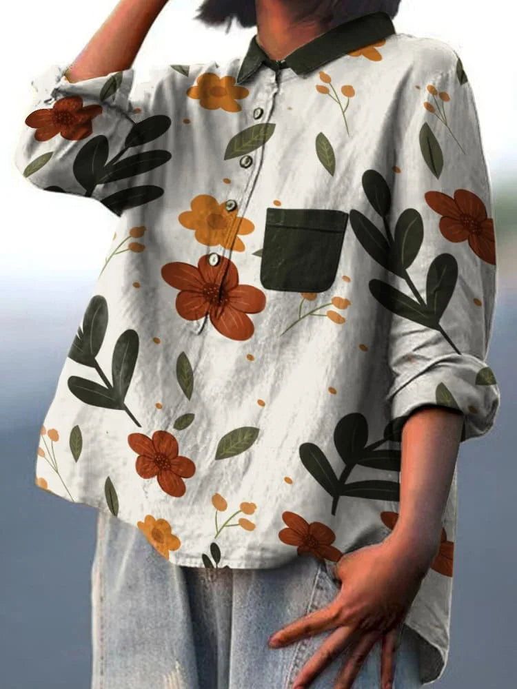 Eleanor | Elegant Plant Art Shirt