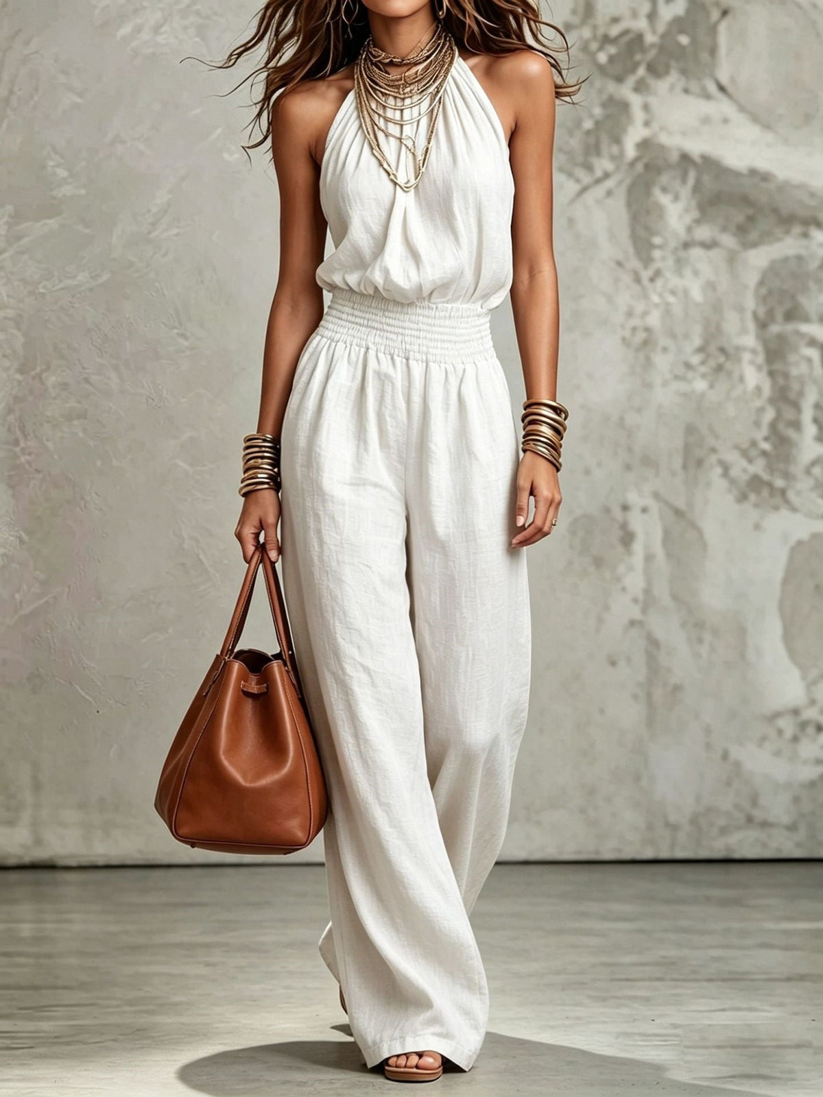 Sienna | Elegant Halter Neck Jumpsuit for Women