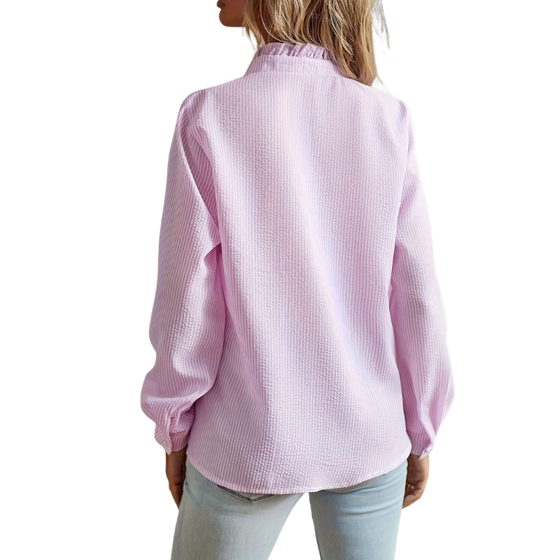 Honey | Contemporary Ruffle Trim Blouse