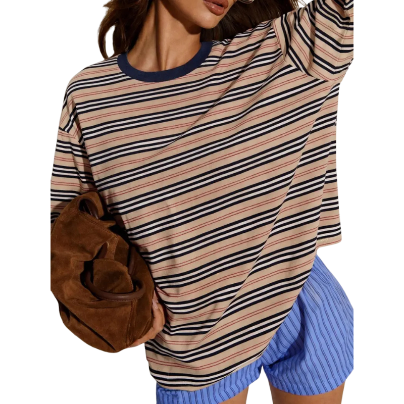 Laiza | Modern Long Sleeve Striped Shirt