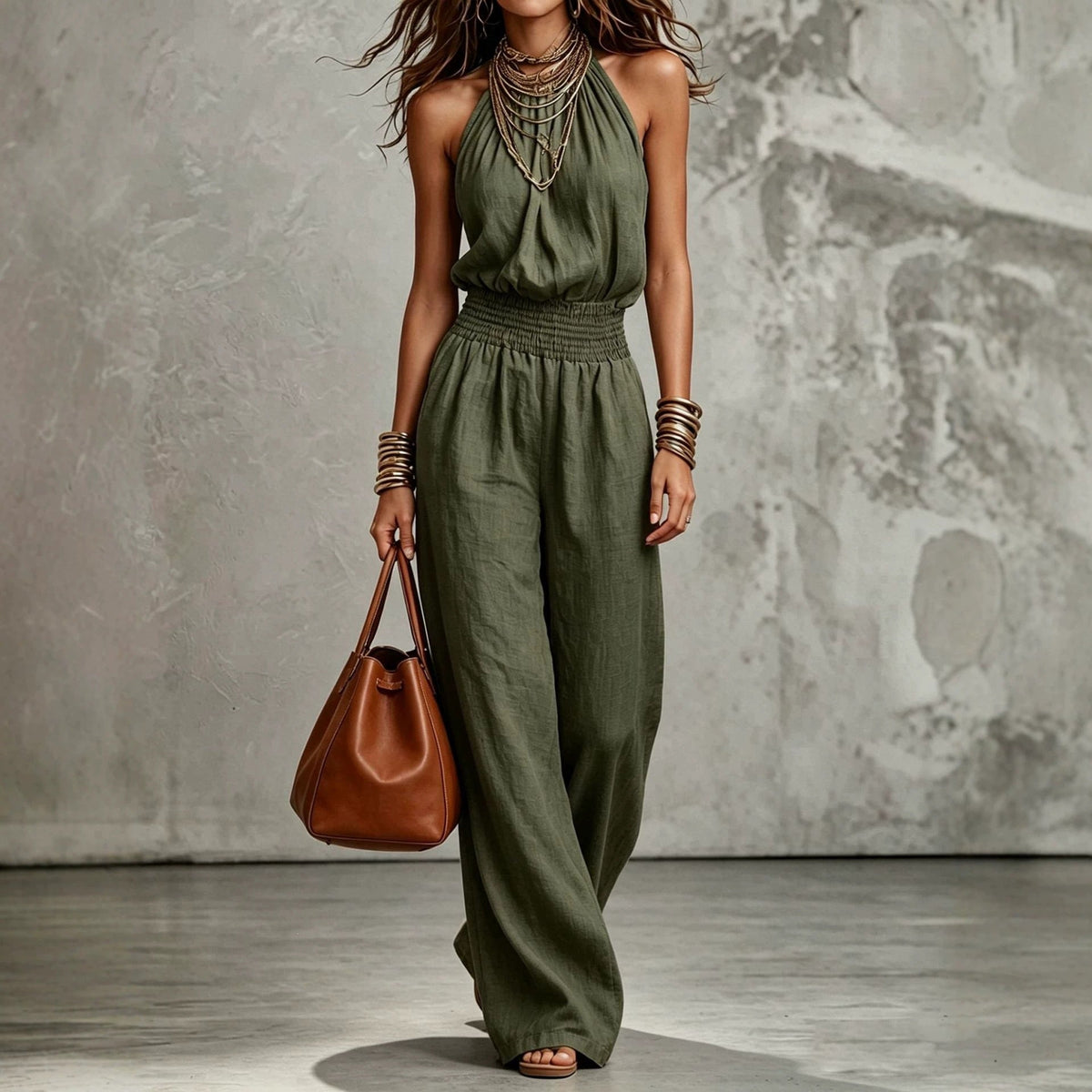 Sienna | Elegant Halter Neck Jumpsuit for Women