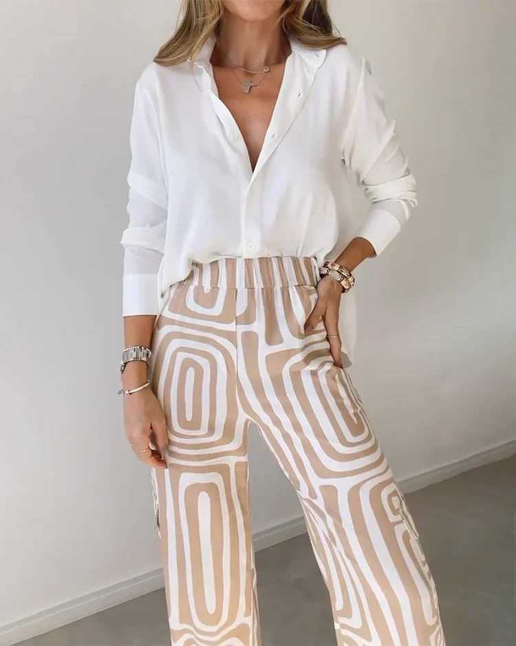 Liora | Printed Wide-Leg Two-Piece Summer Set