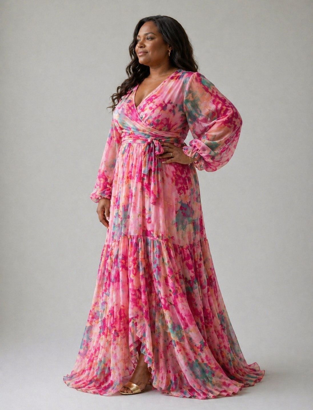 Sylvie | Wrap Dress with Floral Print