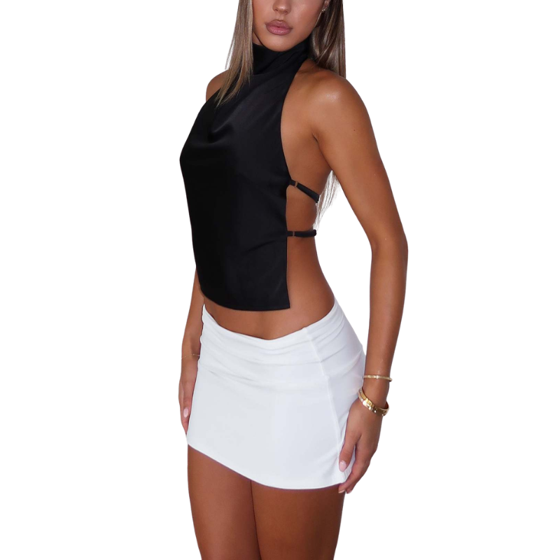 Chinie | Chic Sleeveless Halter Neck Blouse