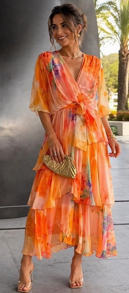 Miranda | Layered Floral Sun Dress