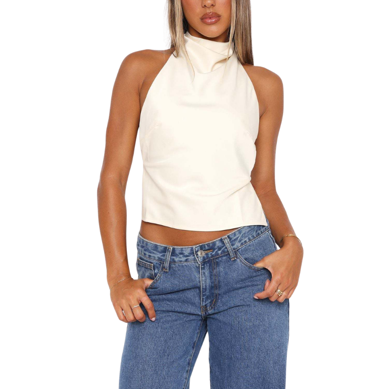 Chinie | Chic Sleeveless Halter Neck Blouse