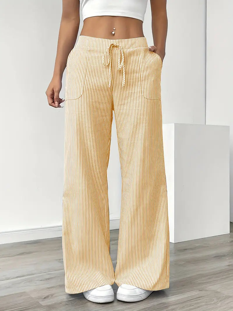 Karina | Striped Wide-Leg Pants