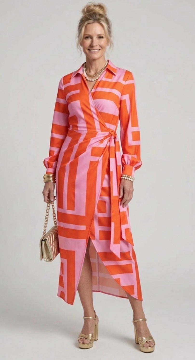 Nadia | Printed Wrap Dress