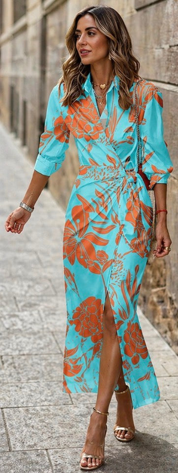 Nadia | Printed Wrap Dress