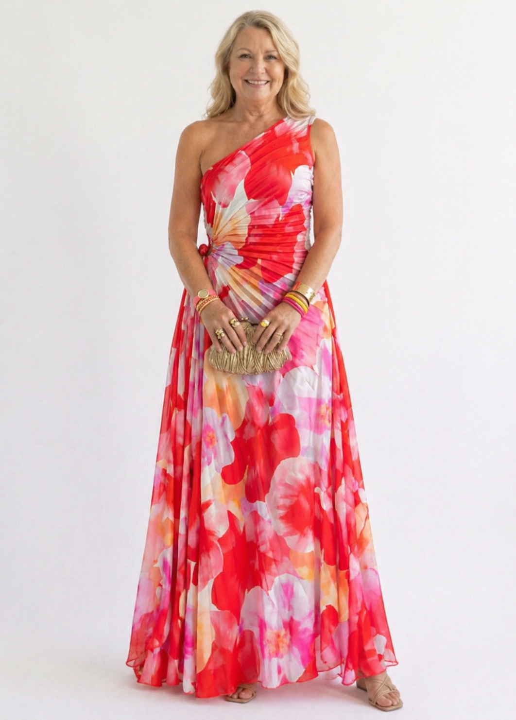 Camille | Vibrant Tropical Evening Dress