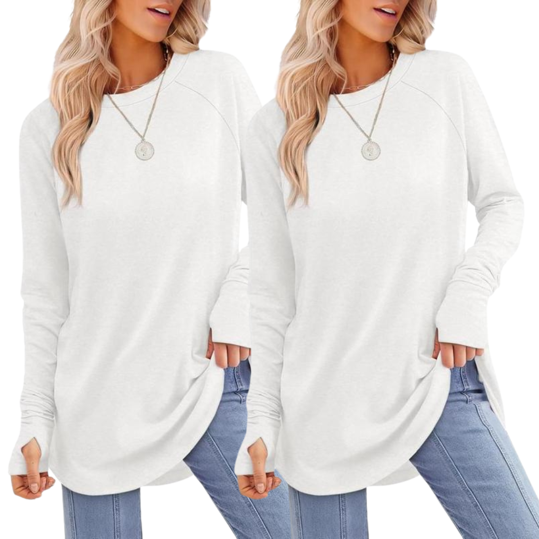 Zaritat | Cozy Long Sleeve Tunic Shirt
