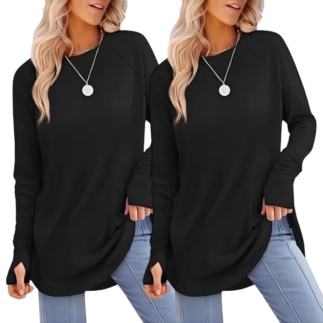 Zaritat | Cozy Long Sleeve Tunic Shirt