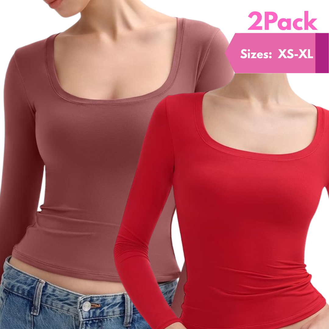 Ninat | Scoop Neck Long Sleeve Double