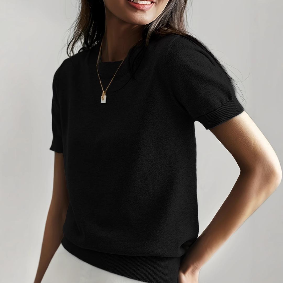 Vianca | Casual Short Sleeve Crew Neck Top