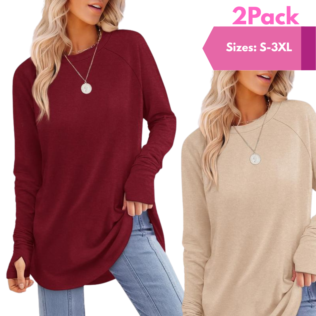 Zaritat | Cozy Long Sleeve Tunic Shirt
