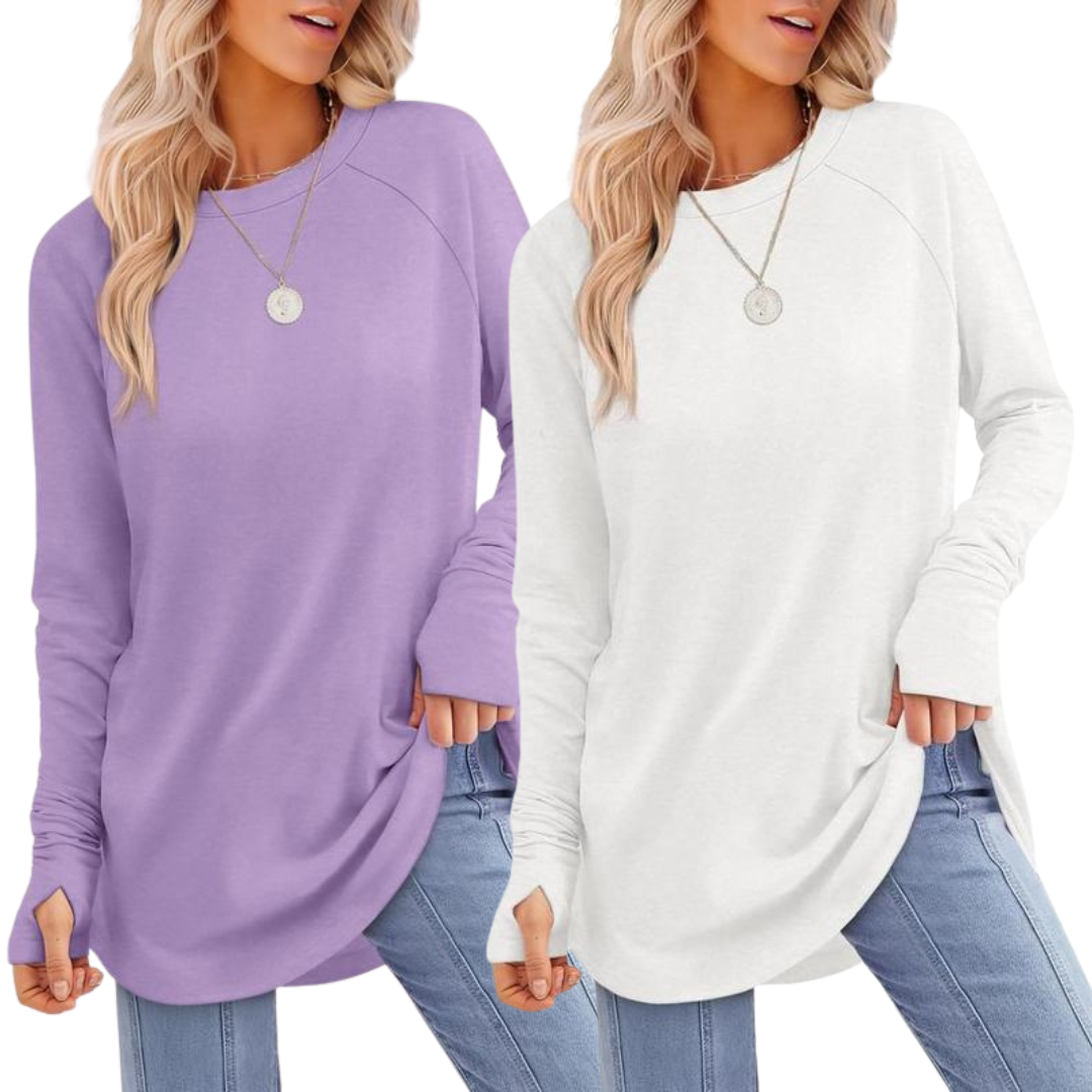 Zaritat | Cozy Long Sleeve Tunic Shirt